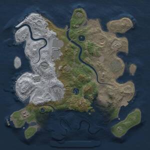 Thumbnail Rust Map: Procedural Map, Size: 3500, Seed: 831, 14 Monuments