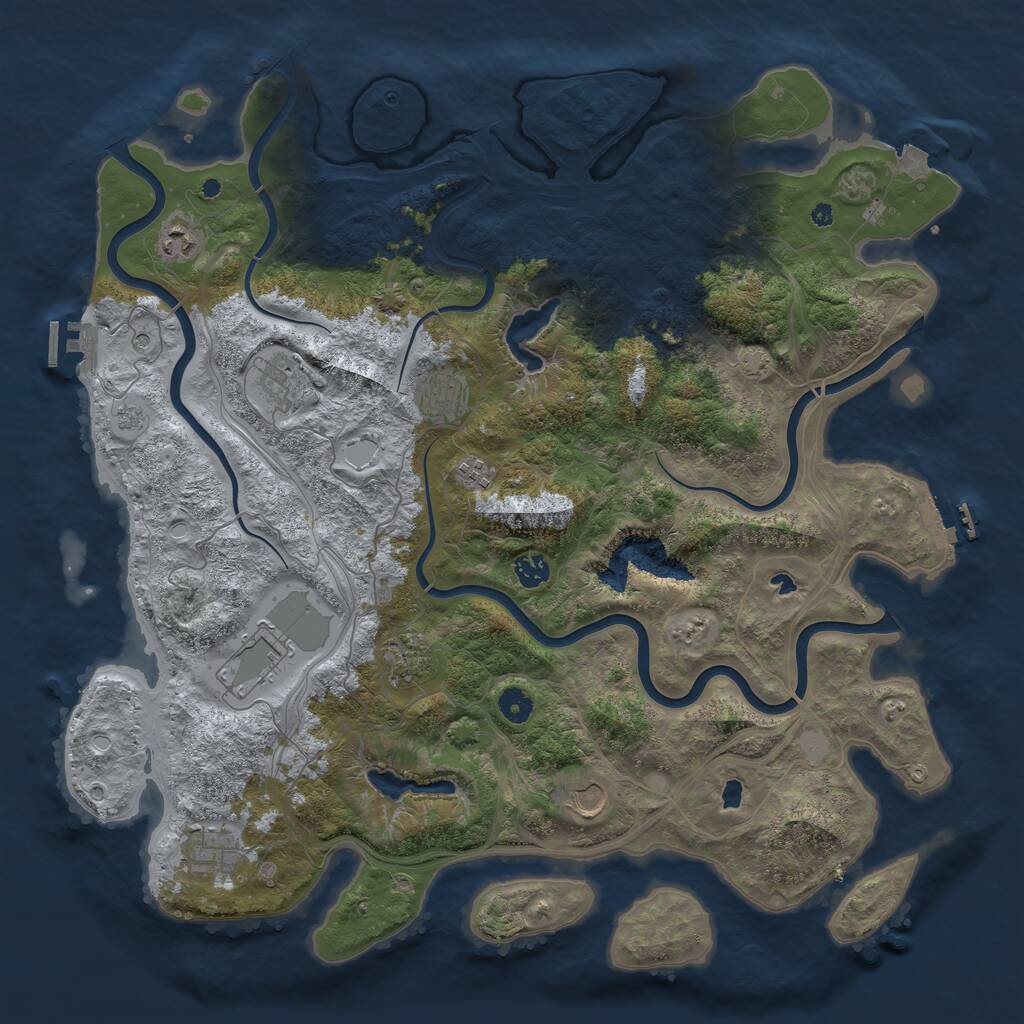 Rust Map: Procedural Map, Size: 4500, Seed: 689451082, 15 Monuments