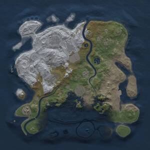 Thumbnail Rust Map: Procedural Map, Size: 3500, Seed: 1066811798, 13 Monuments