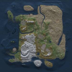 Thumbnail Rust Map: Procedural Map, Size: 3500, Seed: 481893325, 14 Monuments