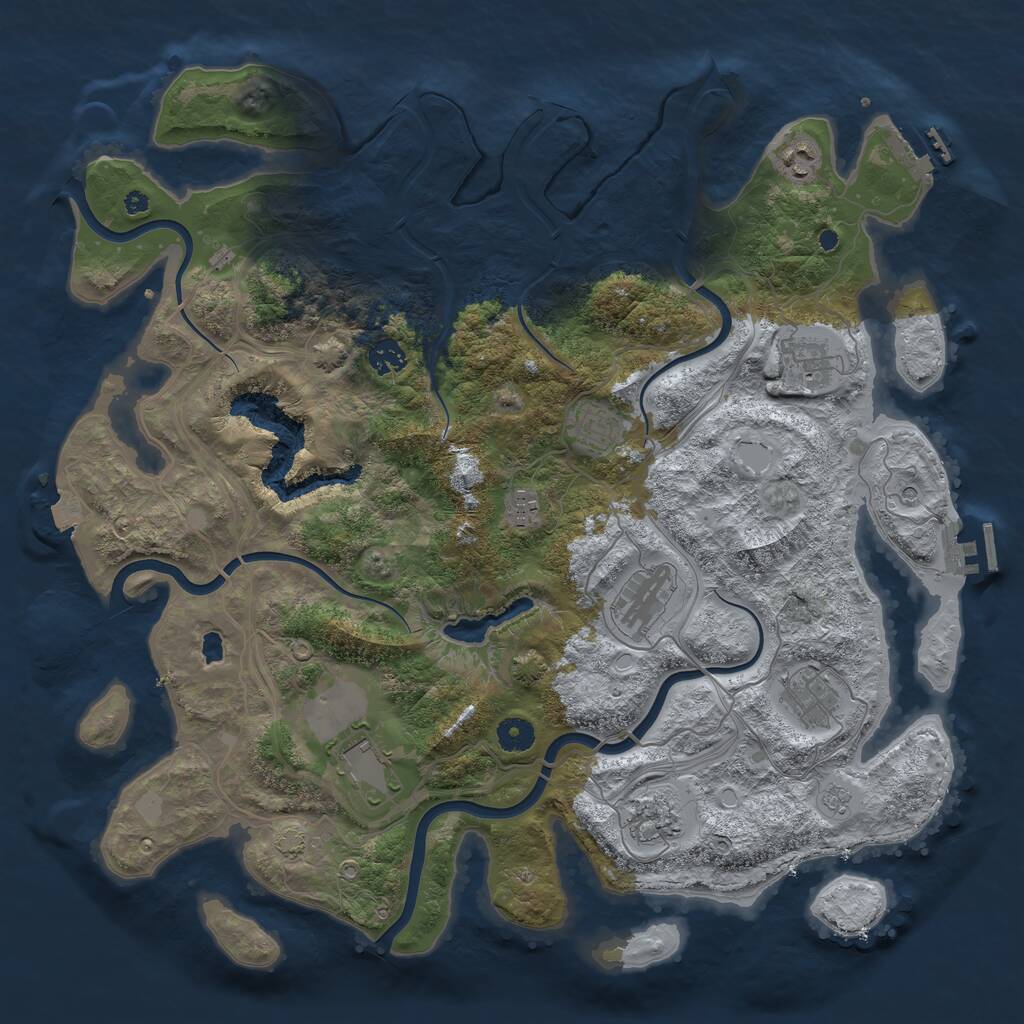Rust Map: Procedural Map, Size: 4250, Seed: 794553852, 15 Monuments