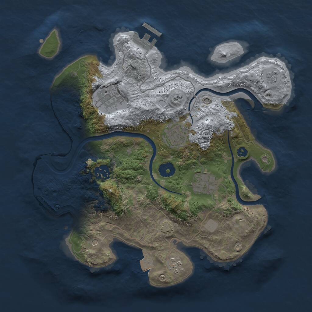 Rust Map: Procedural Map, Size: 3000, Seed: 650266756, 10 Monuments