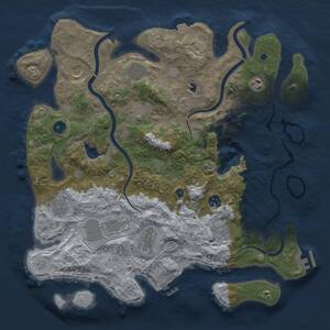 Thumbnail Rust Map: Procedural Map, Size: 4000, Seed: 2037822336, 16 Monuments