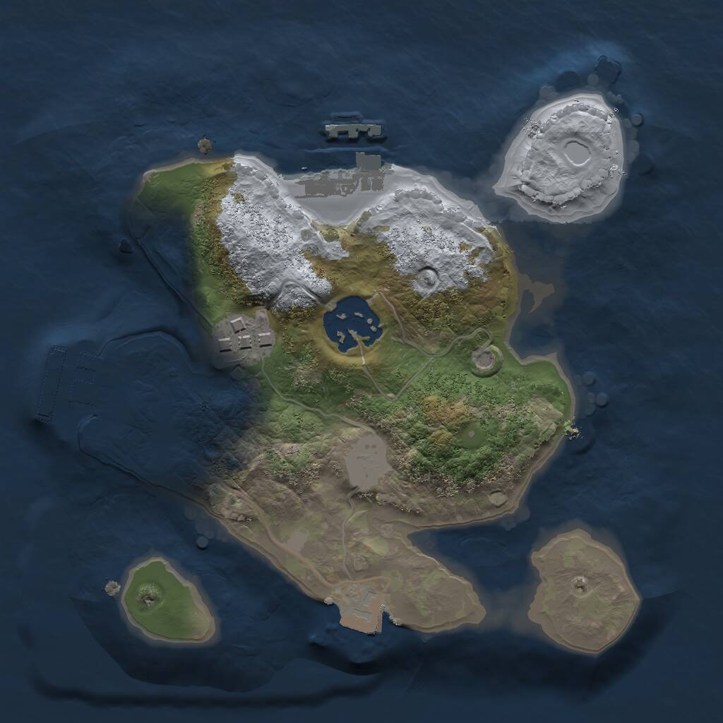 Rust Map: Procedural Map, Size: 2000, Seed: 111222, 5 Monuments