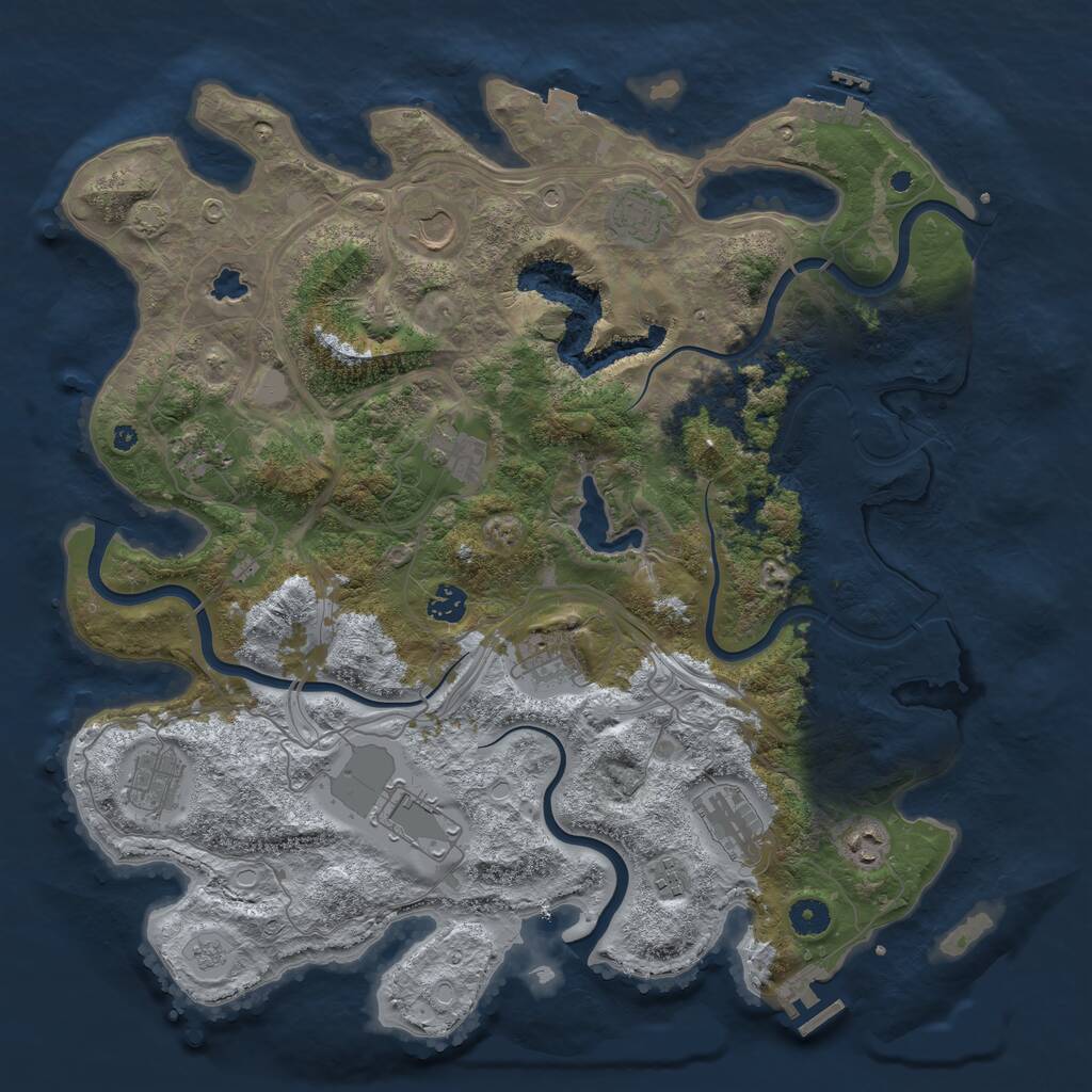 Rust Map: Procedural Map, Size: 4250, Seed: 20260801, 17 Monuments