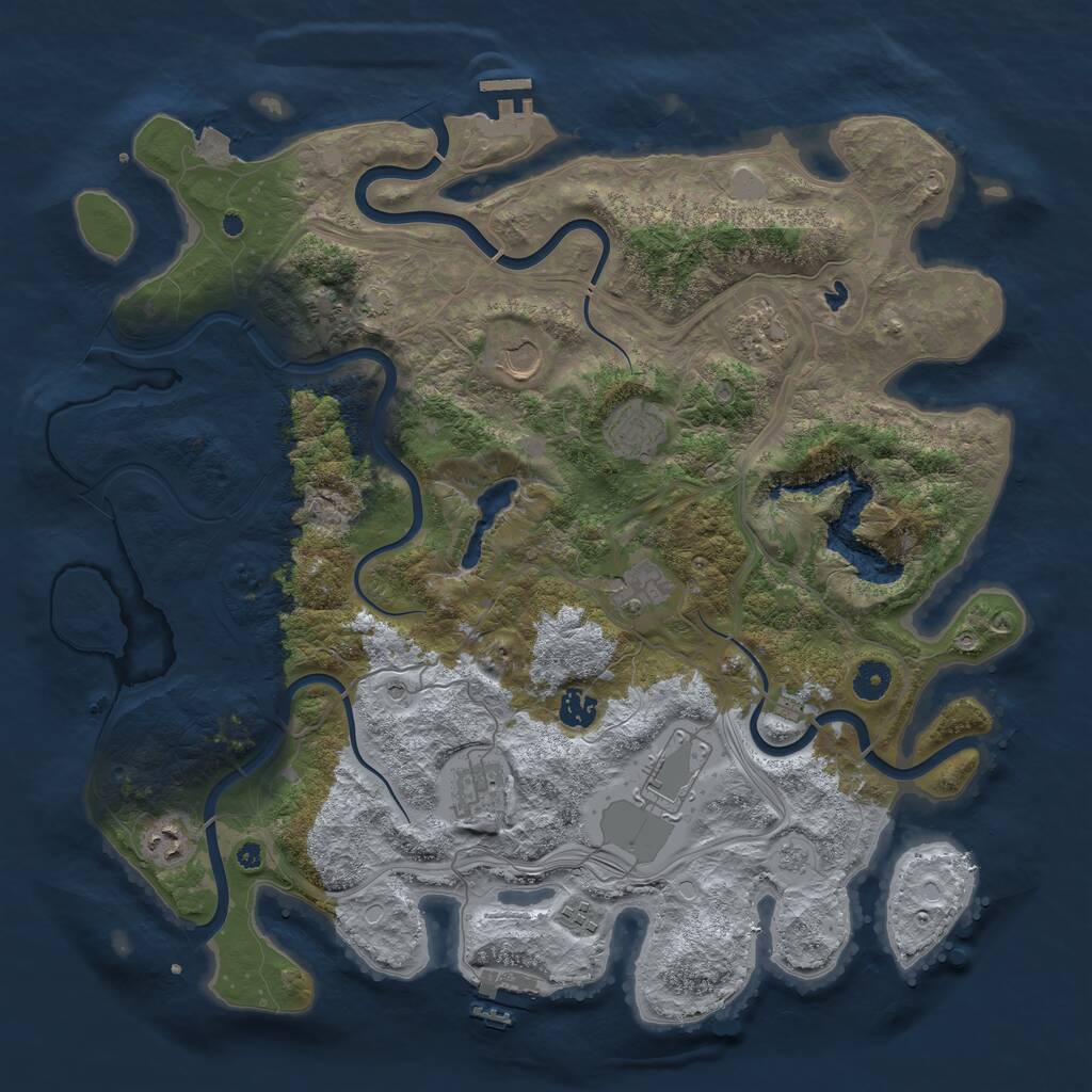 Rust Map: Procedural Map, Size: 4250, Seed: 1432957479, 15 Monuments