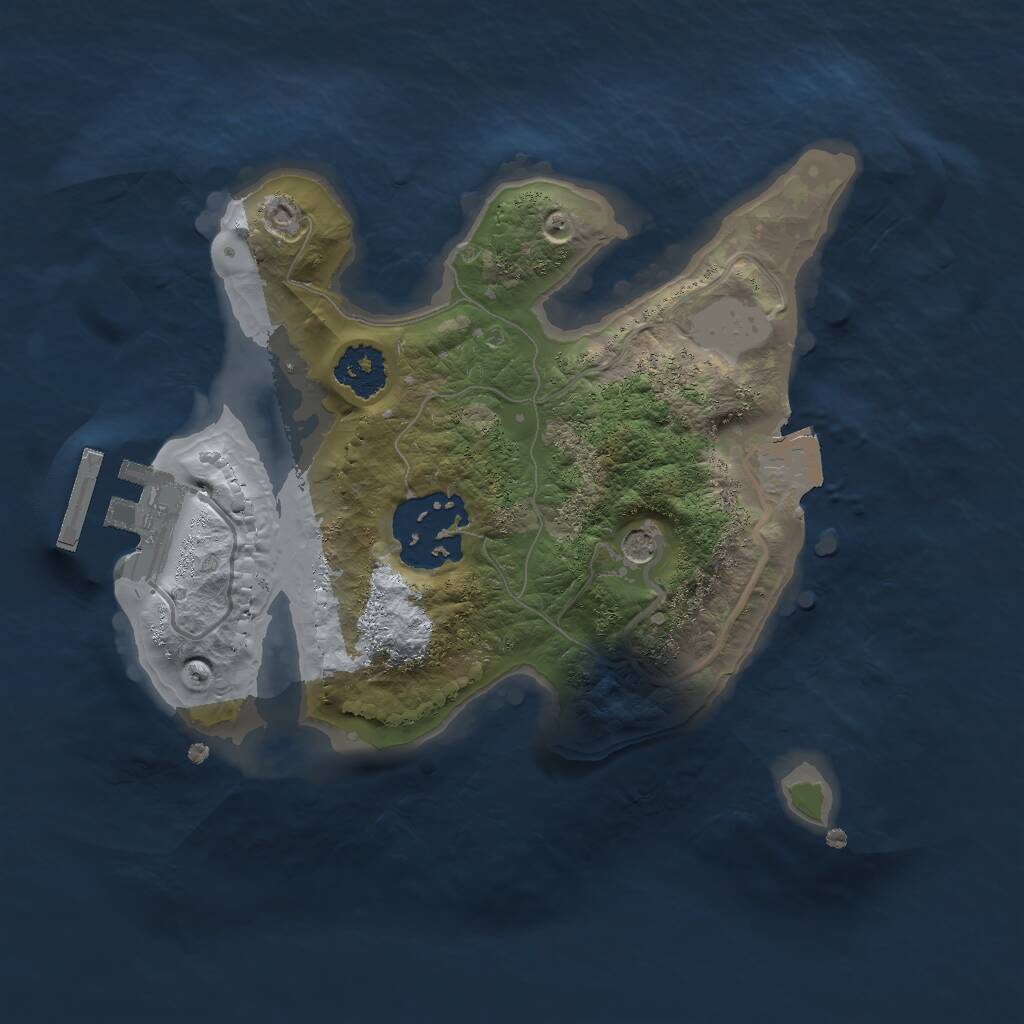 Rust Map: Procedural Map, Size: 2000, Seed: 2012630132, 4 Monuments