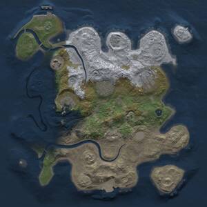 Thumbnail Rust Map: Procedural Map, Size: 3000, Seed: 8548155, 11 Monuments
