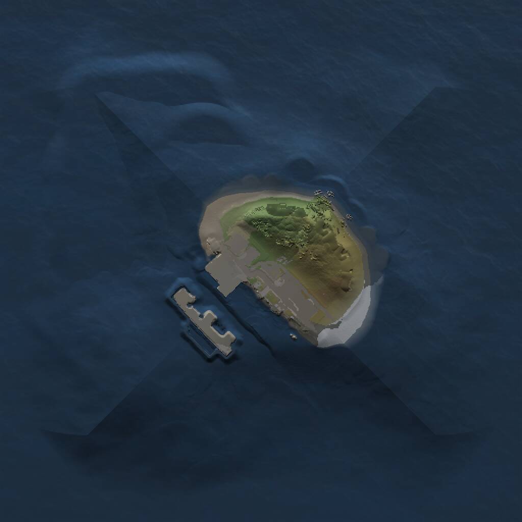 Rust Map: Procedural Map, Size: 1000, Seed: 30013, 2 Monuments