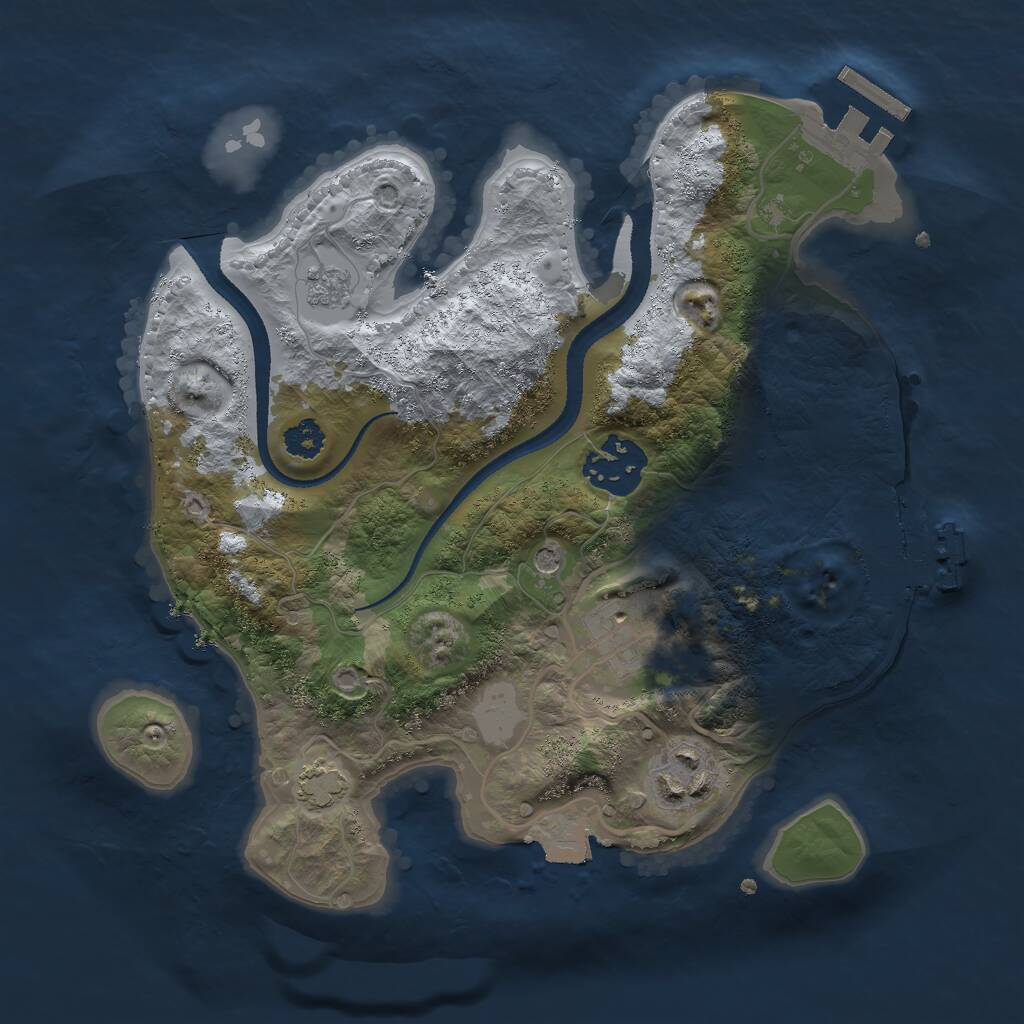 Rust Map: Procedural Map, Size: 2600, Seed: 9586835, 9 Monuments