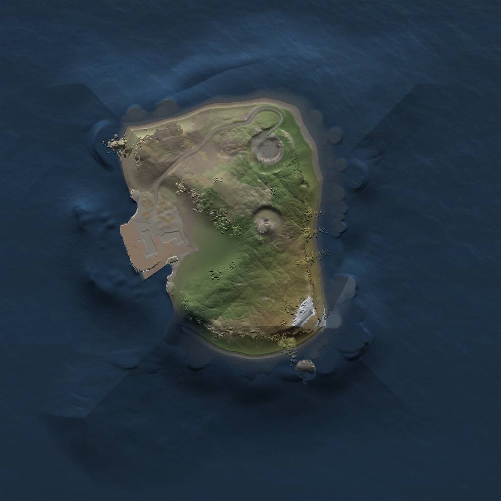 Rust Map: Procedural Map, Size: 1000, Seed: 30007, 1 Monuments
