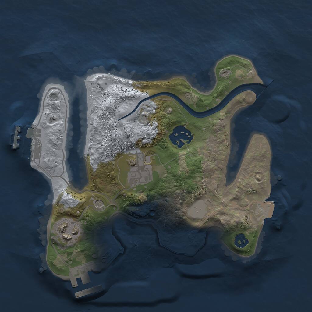 Rust Map: Procedural Map, Size: 2200, Seed: 527155567, 7 Monuments
