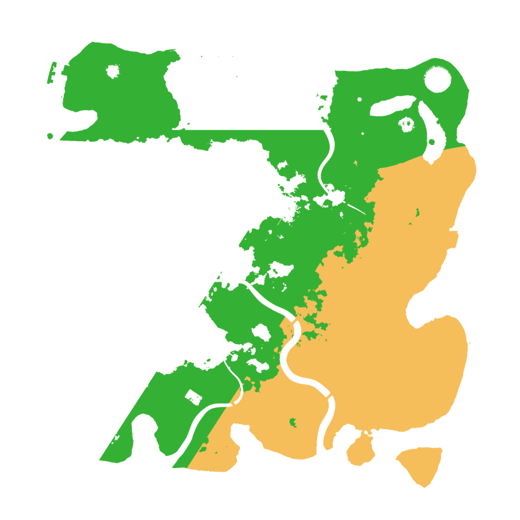Biome Rust Map: Procedural Map, Size: 3500, Seed: 1842891150