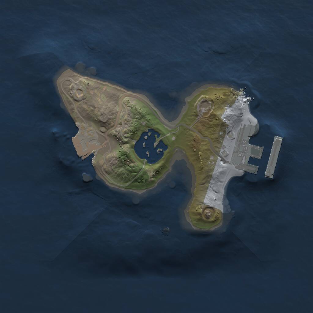 Rust Map: Procedural Map, Size: 1500, Seed: 9865321, 3 Monuments