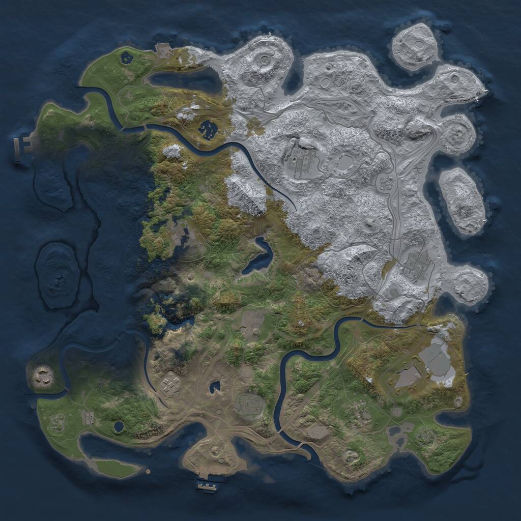 Rust Map: Procedural Map, Size: 4250, Seed: 1769418062, 16 Monuments