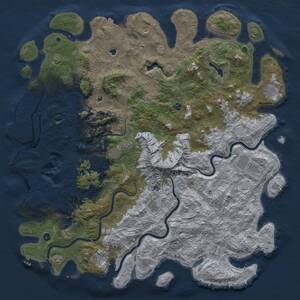 Thumbnail Rust Map: Procedural Map, Size: 6000, Seed: 4552342, 17 Monuments