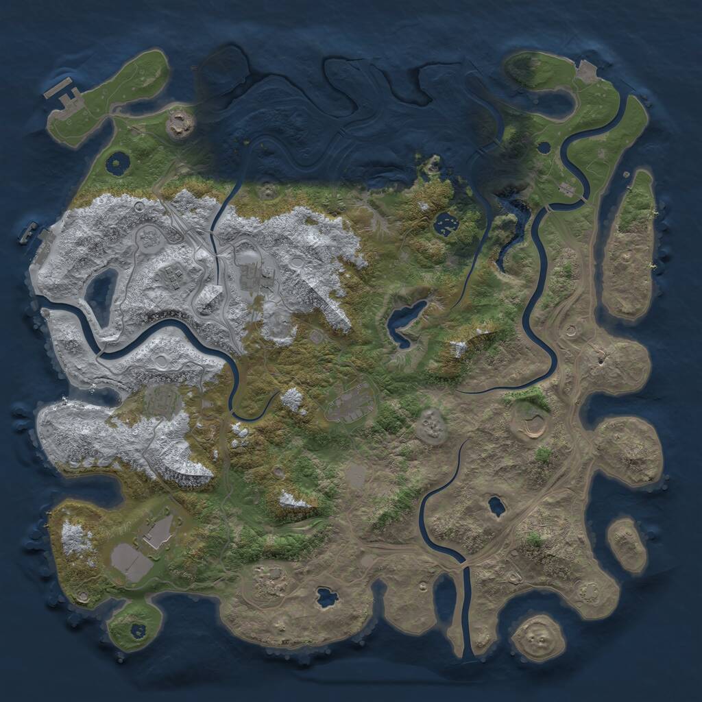 Rust Map: Procedural Map, Size: 4500, Seed: 98697558, 15 Monuments
