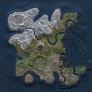 Thumbnail Rust Map: Procedural Map, Size: 3000, Seed: 1802010405, 11 Monuments