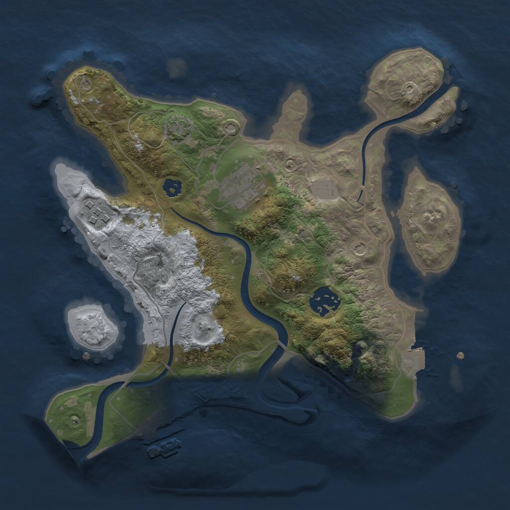 Rust Map: Procedural Map, Size: 2700, Seed: 1785672116, 7 Monuments