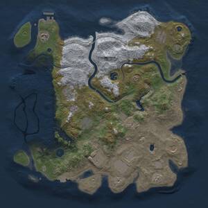 Thumbnail Rust Map: Procedural Map, Size: 4000, Seed: 9240, 16 Monuments