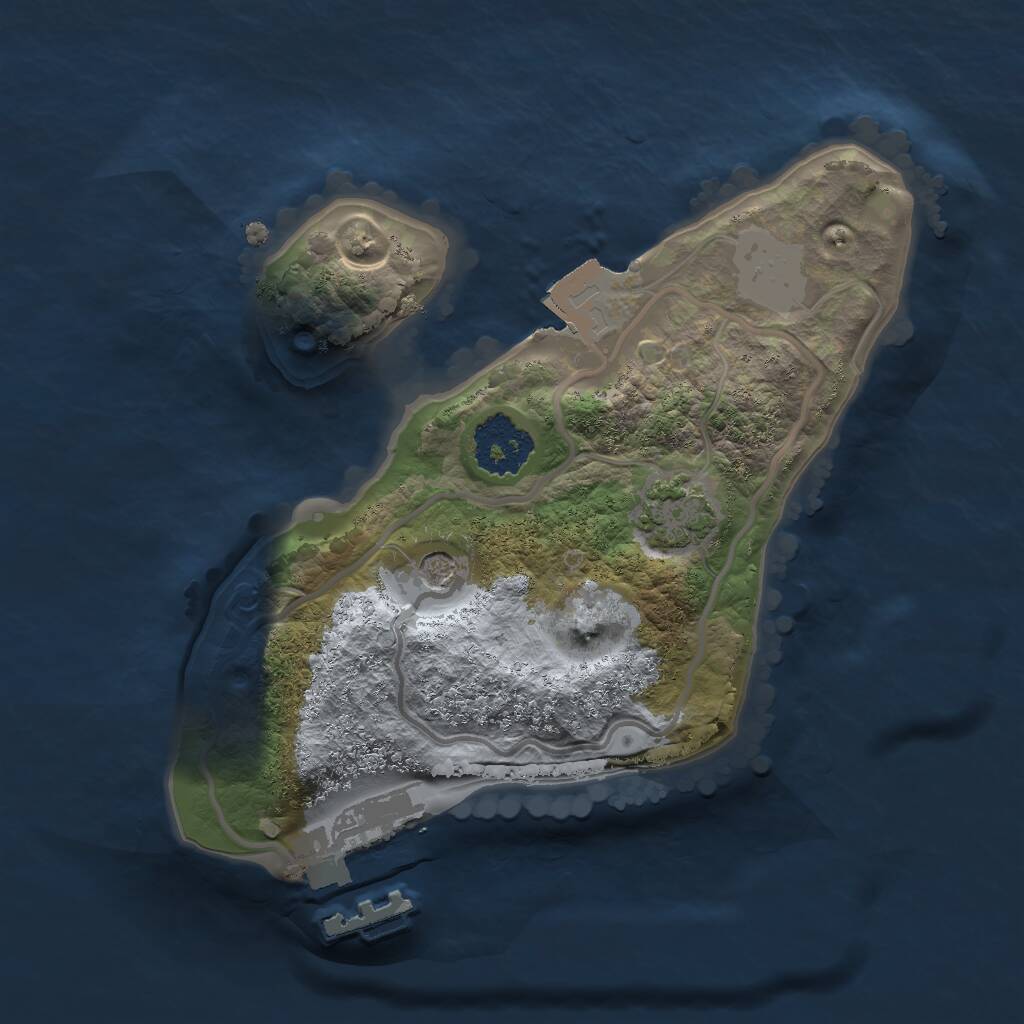 Rust Map: Procedural Map, Size: 1750, Seed: 2108344588, 4 Monuments