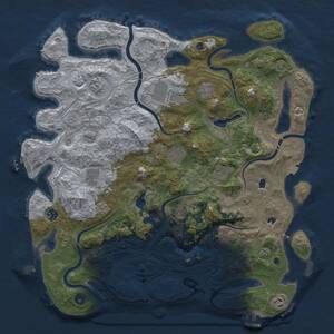 Thumbnail Rust Map: Procedural Map, Size: 4500, Seed: 752443665, 15 Monuments