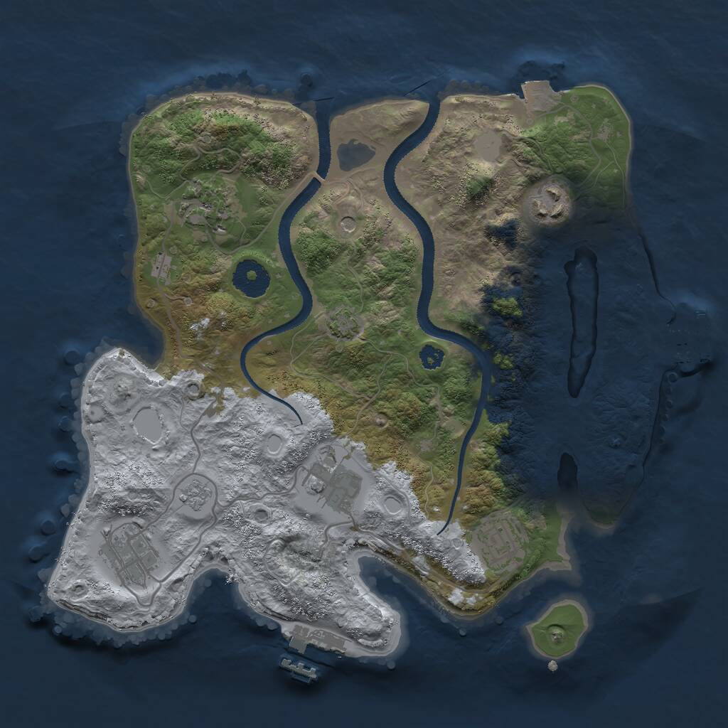 Rust Map: Procedural Map, Size: 3000, Seed: 6720819, 11 Monuments