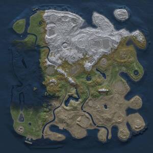 Thumbnail Rust Map: Procedural Map, Size: 4300, Seed: 326487322, 17 Monuments