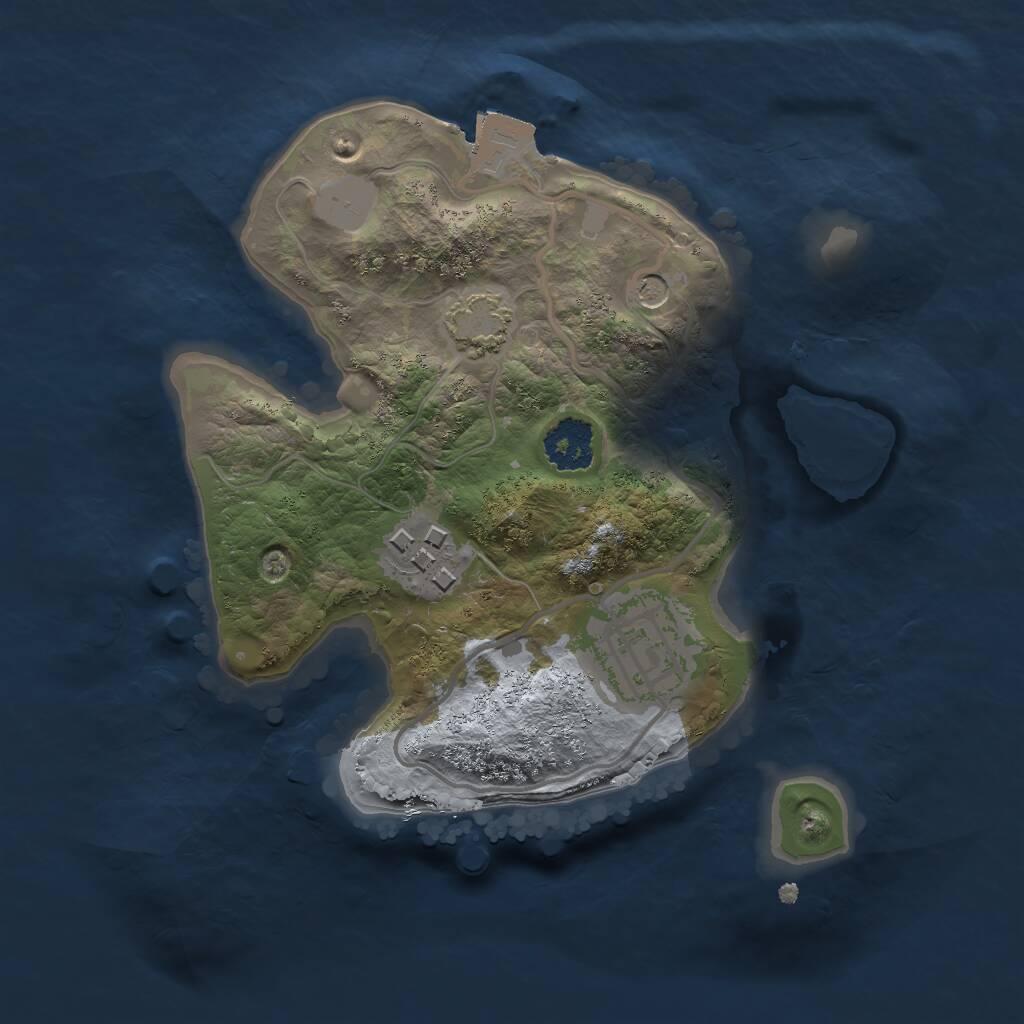 Rust Map: Procedural Map, Size: 2000, Seed: 2147483618, 5 Monuments