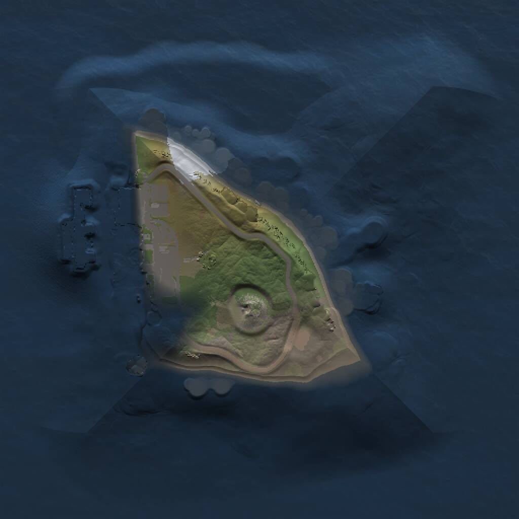 Rust Map: Procedural Map, Size: 1000, Seed: 678122346, 2 Monuments