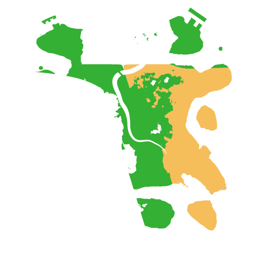 Biome Rust Map: Procedural Map, Size: 2600, Seed: 874370367