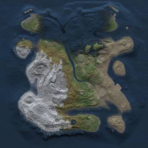 Thumbnail Rust Map: Procedural Map, Size: 2600, Seed: 874370367, 7 Monuments