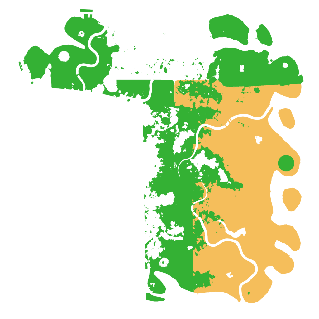 Biome Rust Map: Procedural Map, Size: 5200, Seed: 1233445