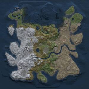 Thumbnail Rust Map: Procedural Map, Size: 3500, Seed: 5436754, 14 Monuments