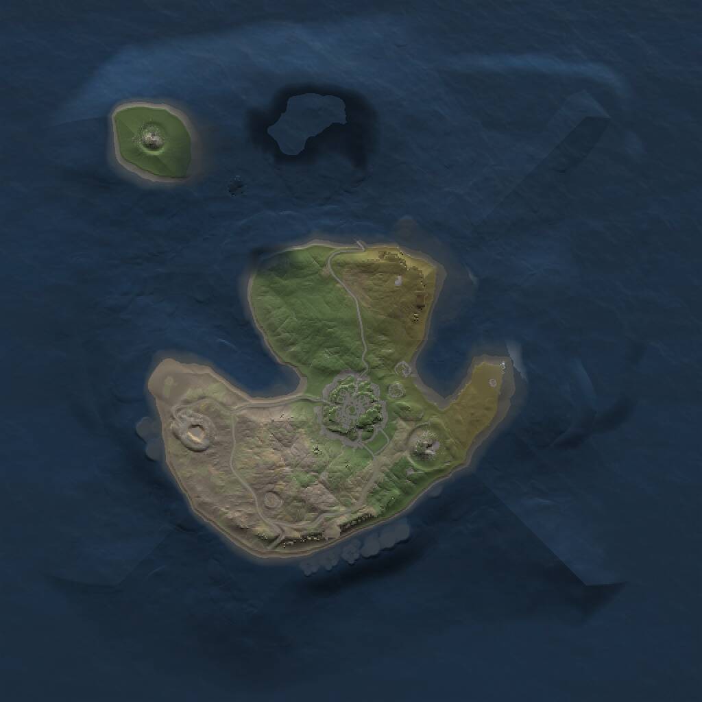 Rust Map: Procedural Map, Size: 1500, Seed: 493389, 2 Monuments
