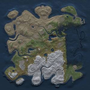 Thumbnail Rust Map: Procedural Map, Size: 4250, Seed: 741407, 17 Monuments