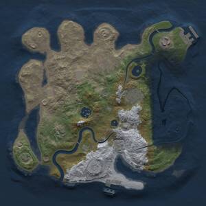 Thumbnail Rust Map: Procedural Map, Size: 3000, Seed: 65546172, 12 Monuments