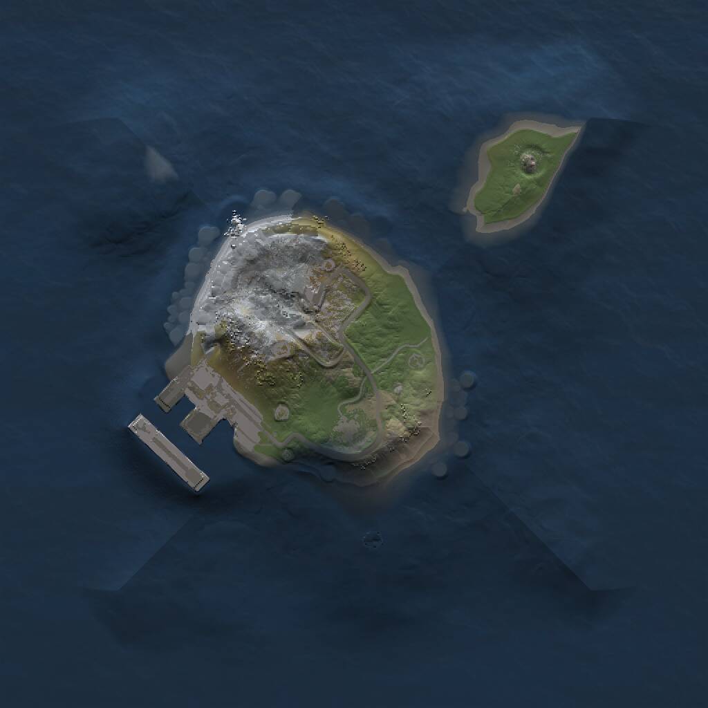 Rust Map: Procedural Map, Size: 1500, Seed: 518040789, 2 Monuments