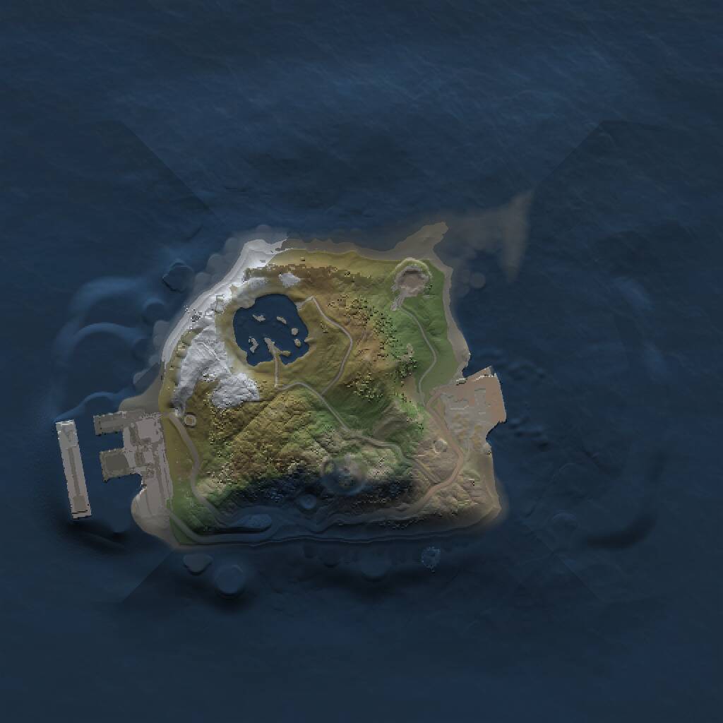 Rust Map: Procedural Map, Size: 1500, Seed: 1745312323, 3 Monuments