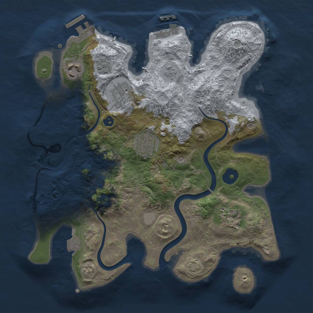 Rust Map: Procedural Map, Size: 3000, Seed: 54142, 11 Monuments