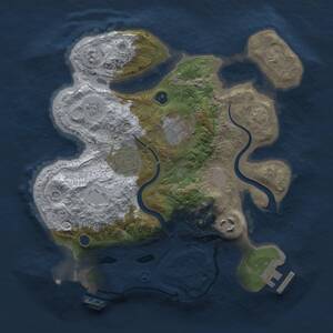 Thumbnail Rust Map: Procedural Map, Size: 2700, Seed: 1785758515, 9 Monuments