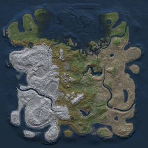 Thumbnail Rust Map: Procedural Map, Size: 4500, Seed: 471836542, 15 Monuments