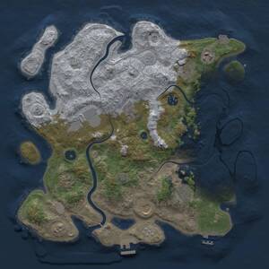 Thumbnail Rust Map: Procedural Map, Size: 3750, Seed: 850580, 15 Monuments