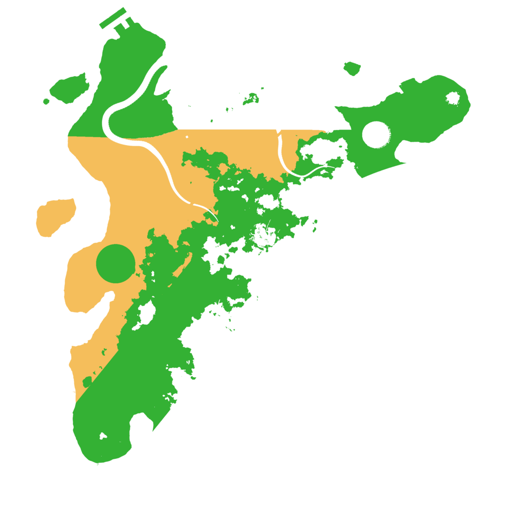 Biome Rust Map: Procedural Map, Size: 3500, Seed: 53642