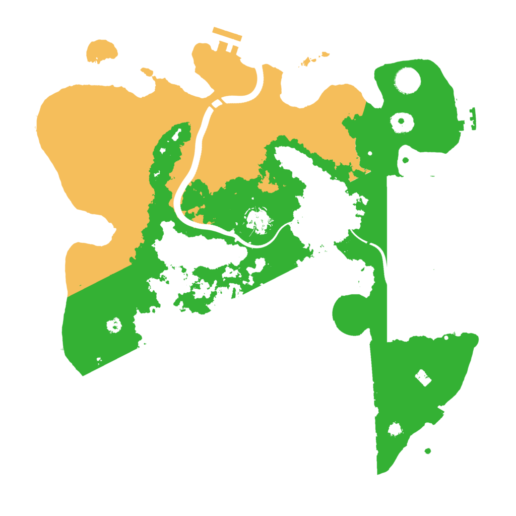 Biome Rust Map: Procedural Map, Size: 3500, Seed: 43256