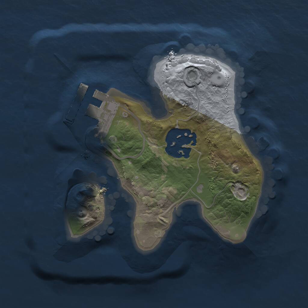 Rust Map: Procedural Map, Size: 1500, Seed: 20260803, 3 Monuments
