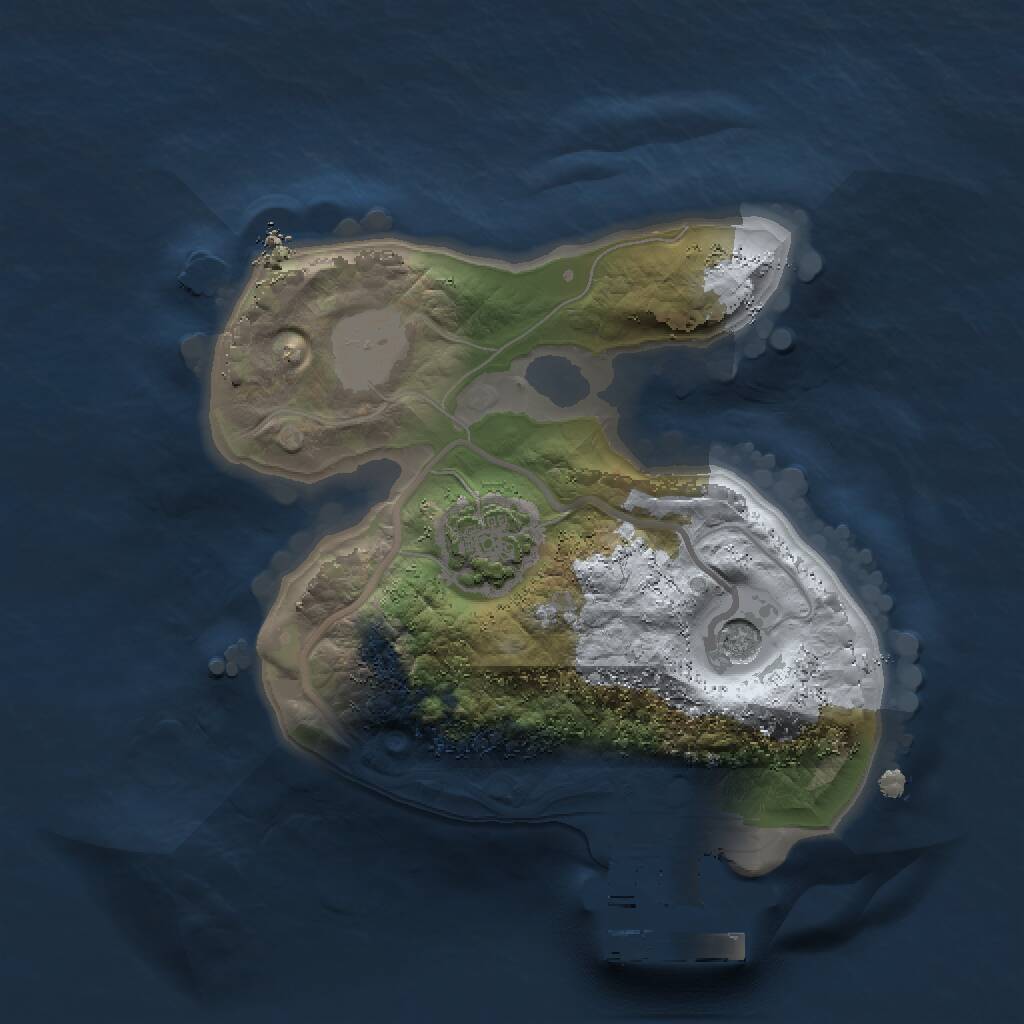 Rust Map: Procedural Map, Size: 1500, Seed: 209001973, 4 Monuments