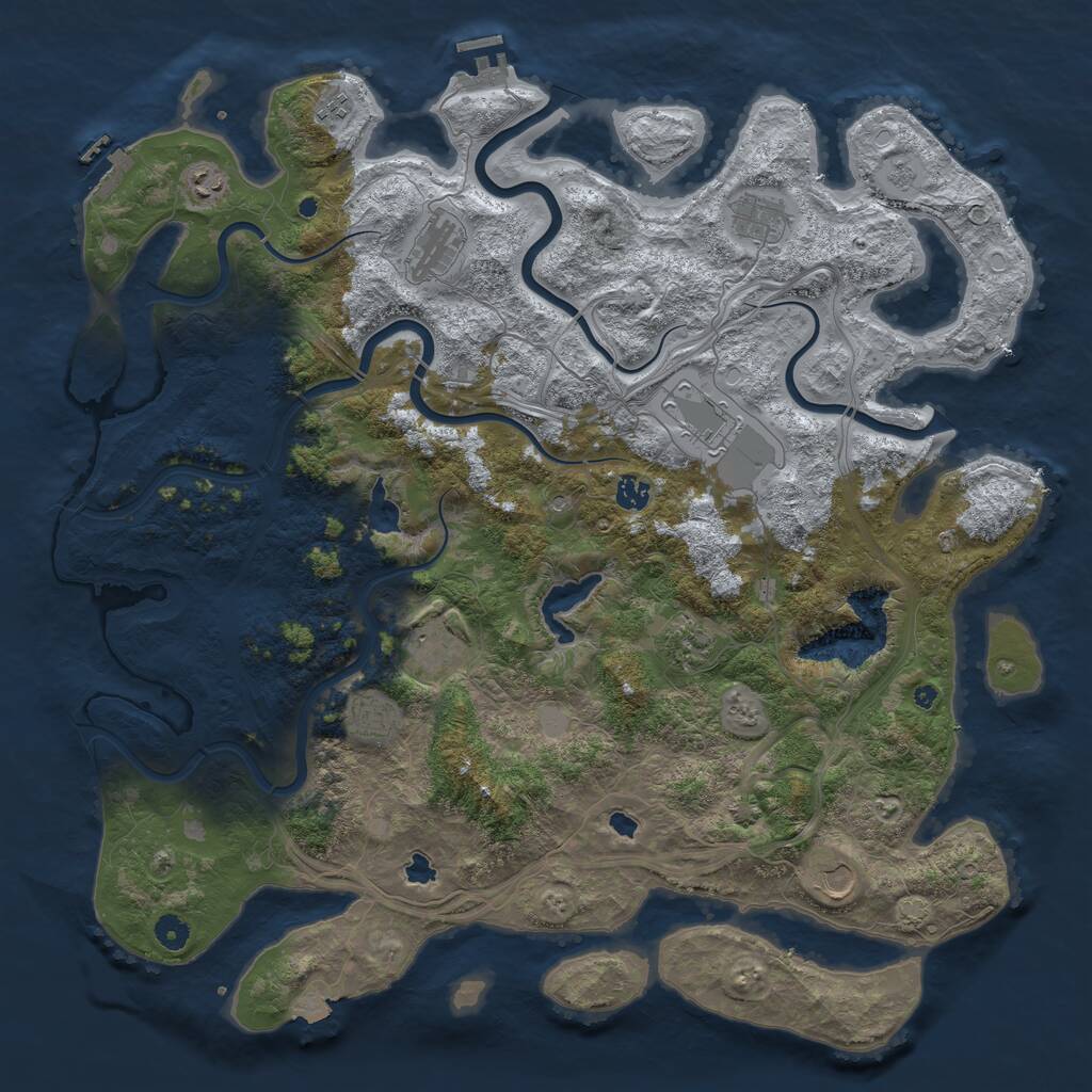 Rust Map: Procedural Map, Size: 4750, Seed: 2116086458, 16 Monuments