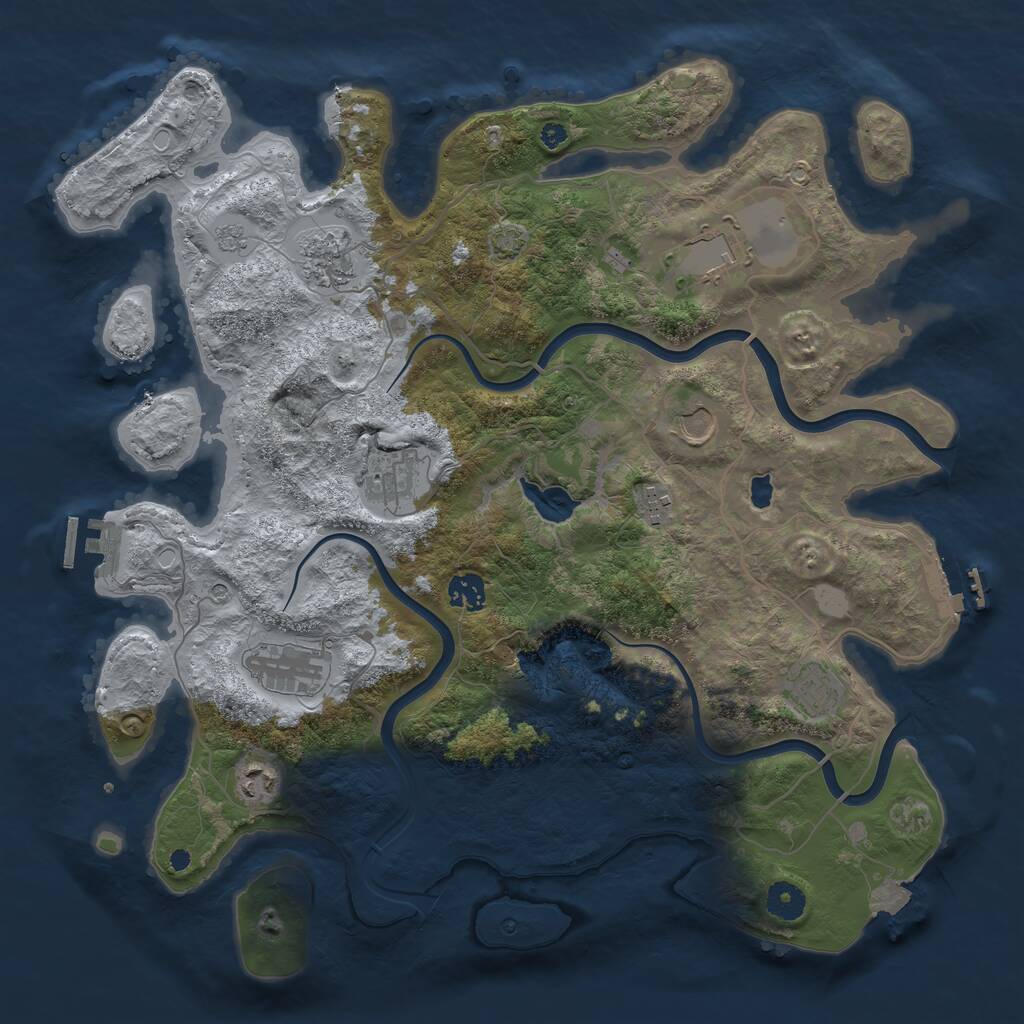 Rust Map: Procedural Map, Size: 4000, Seed: 420024, 15 Monuments