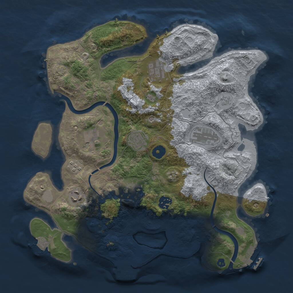 Rust Map: Procedural Map, Size: 3400, Seed: 846445912, 14 Monuments